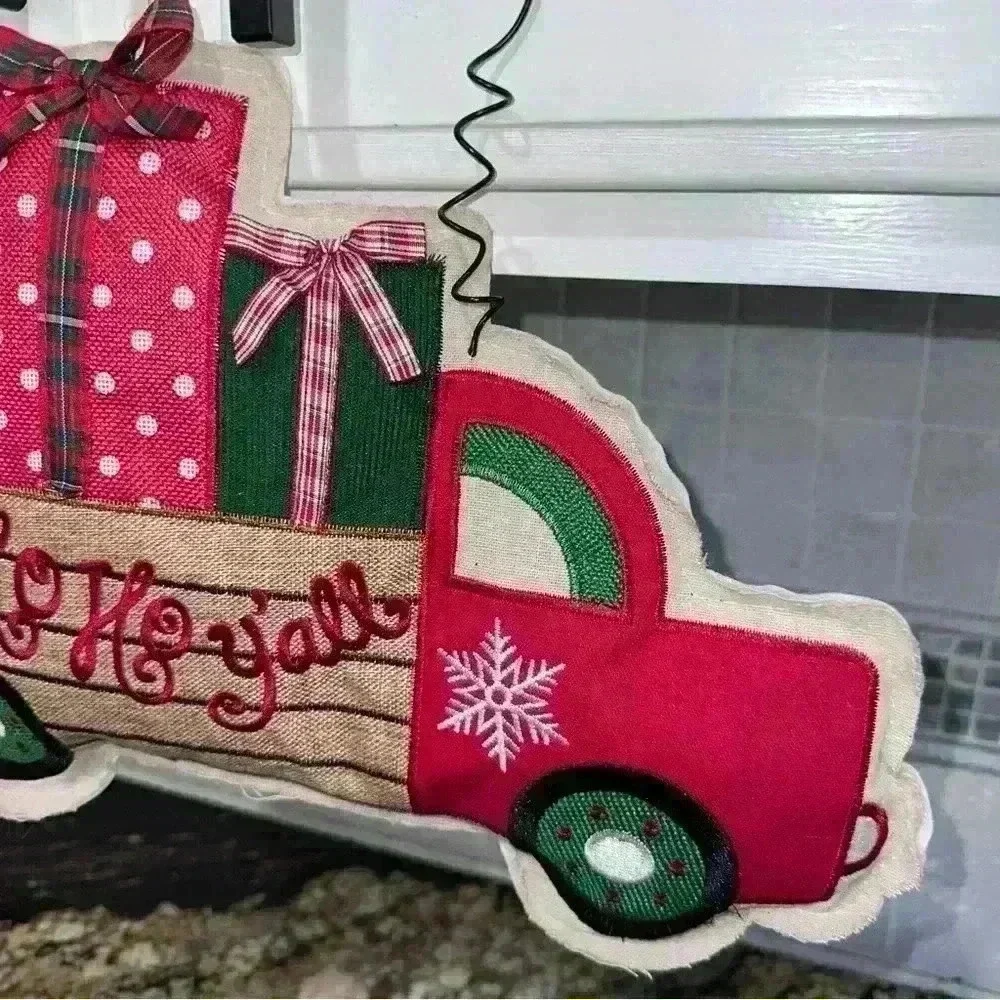 “Ho, Ho, Ho Y’all” Christmas Monogrammed Door Hanger